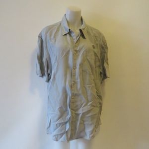 MENS BLANC BLEU GREY SHORT SLEEVE SHIRT XL*